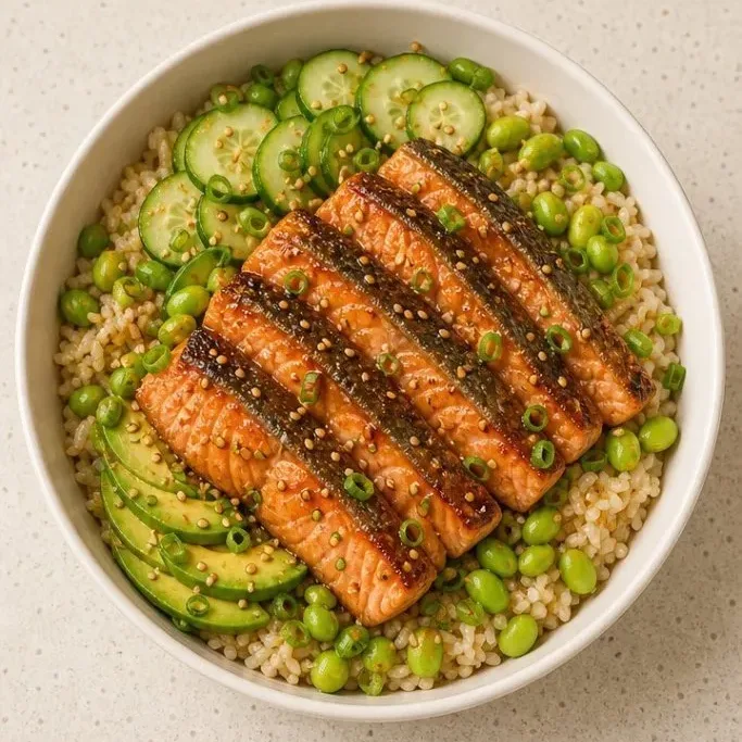 20-Minute Salmon Rice Bowl with Spicy Mayo Salmon Rice Bowl
