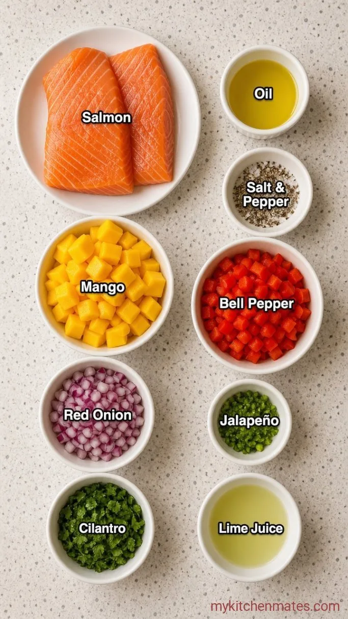 Pan-Seared Salmon with Mango Salsa (Ready in 25 Minutes) Ingredients