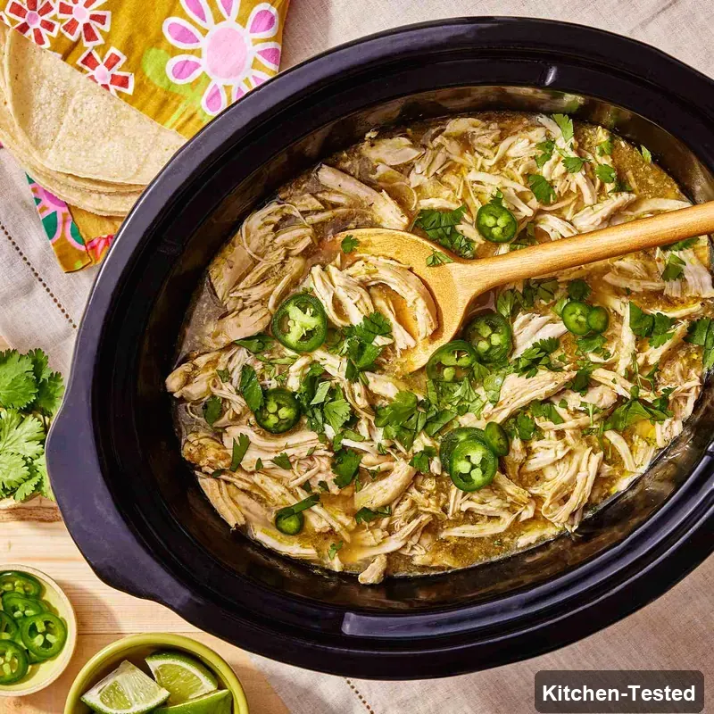 Salsa Verde Slow-Cooker Chicken salsa verde slow cooker chicken