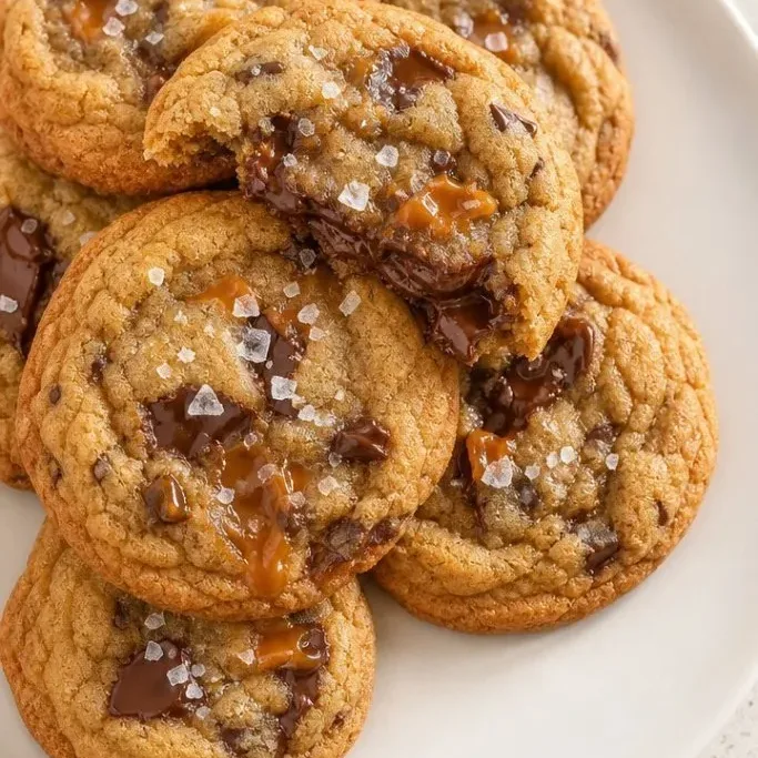 Chewy Salted Caramel Chocolate Chip Cookies Salted Caramel Chocolate Chip Cookies