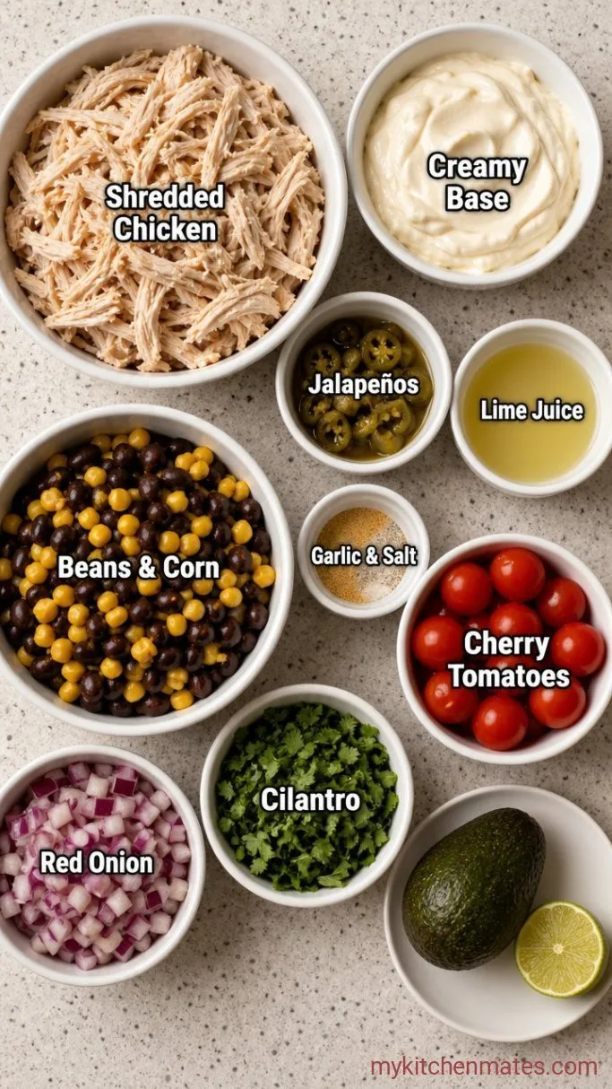 Sassy Scotty Chicken Salad with Jalapeño Lime Dressing Ingredients