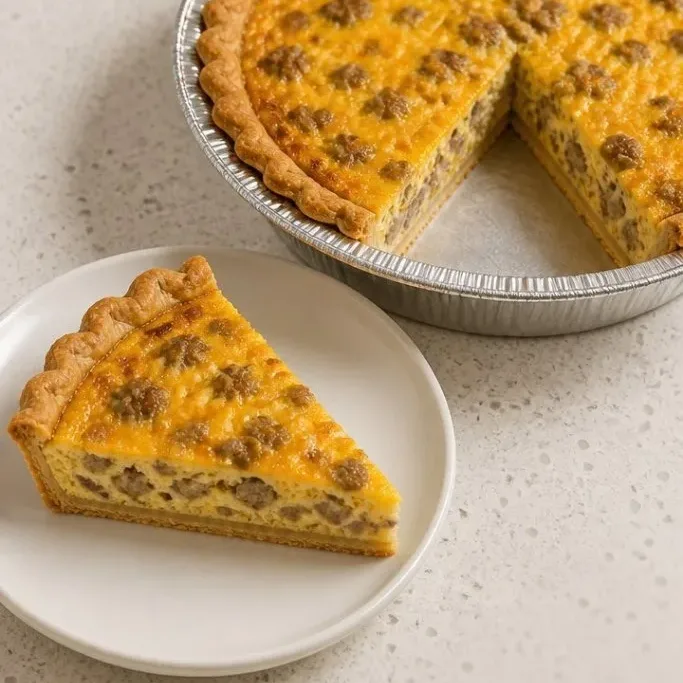 Sausage and Cheese Quiche