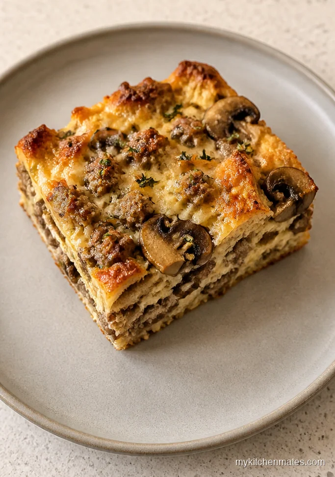 Sausage and Mushroom Breakfast Casserole