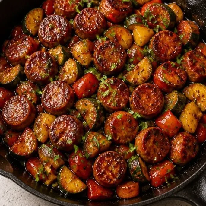 30-Minute Sausage and Veggies Skillet Sausage and Veggies Skillet