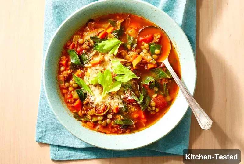 Sausage & Lentil Soup sausage lentil soup