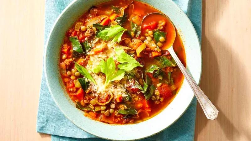 Sausage & Lentil Soup Food photo of Sausage & Lentil Soup