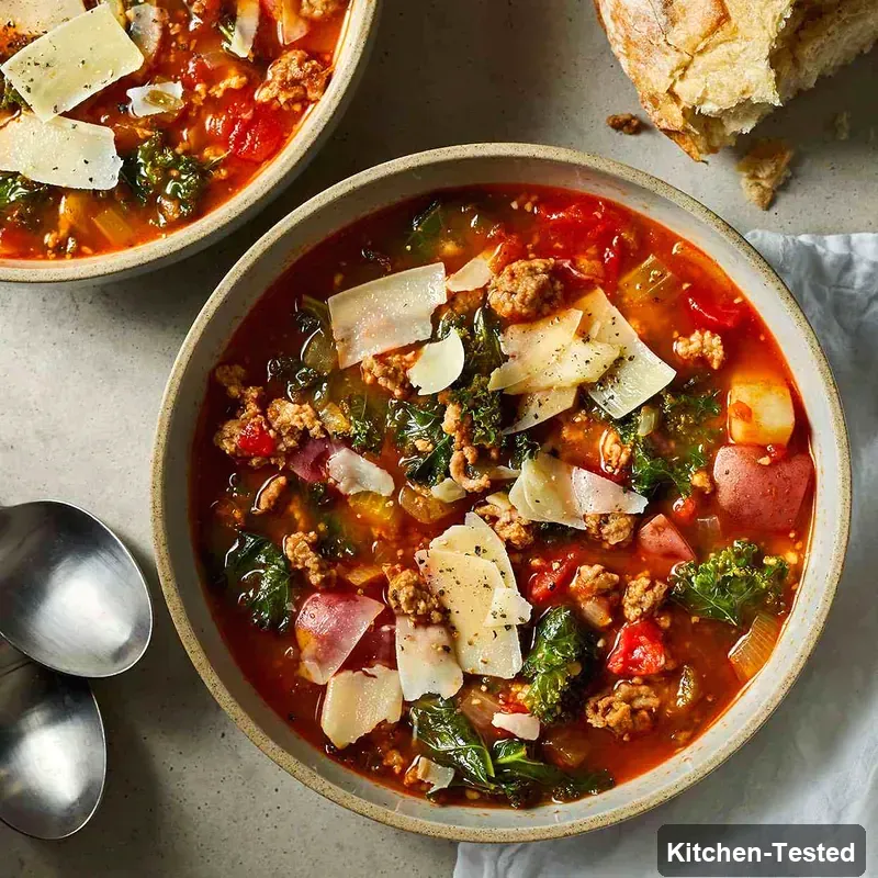 Hearty Sausage, Potato & Kale Soup sausage potato kale soup