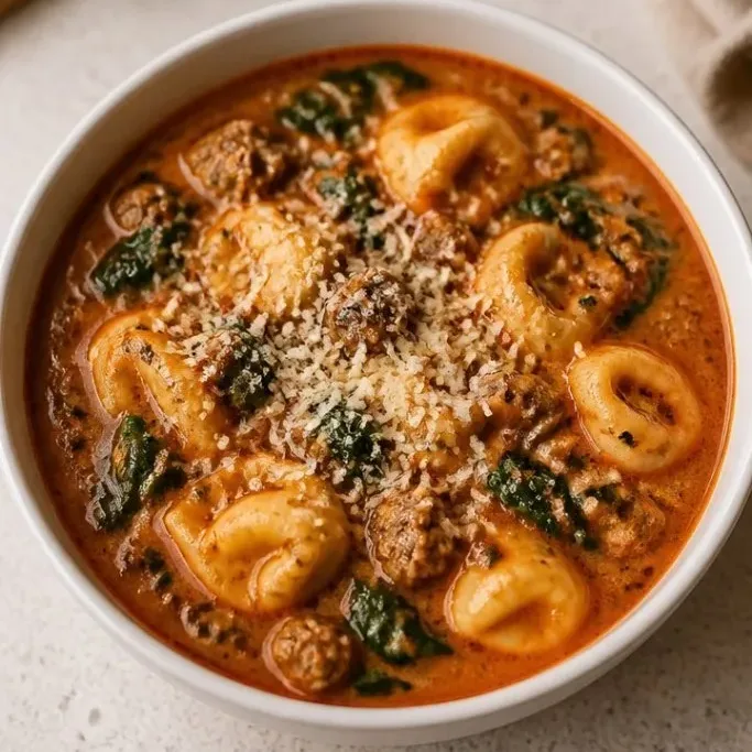 sausage spinach tortellini soup