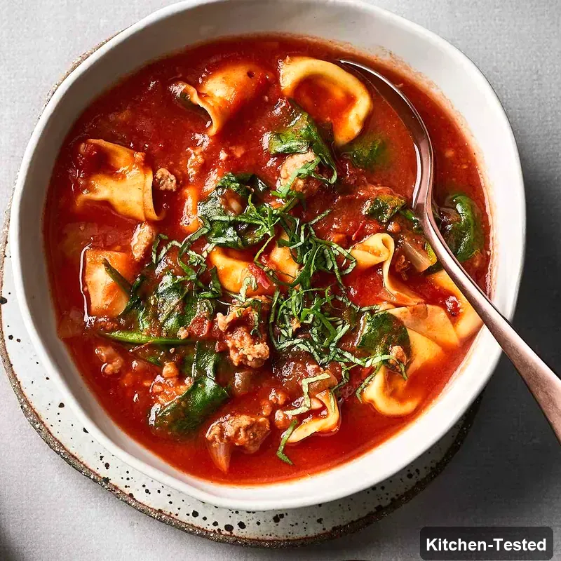 Sausage, Spinach & Tortellini Soup sausage spinach tortellini soup