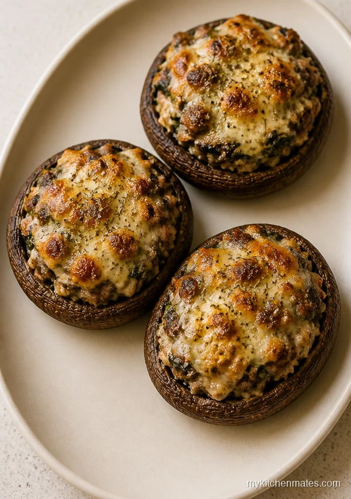 Sausage Stuffed Portobello Mushrooms