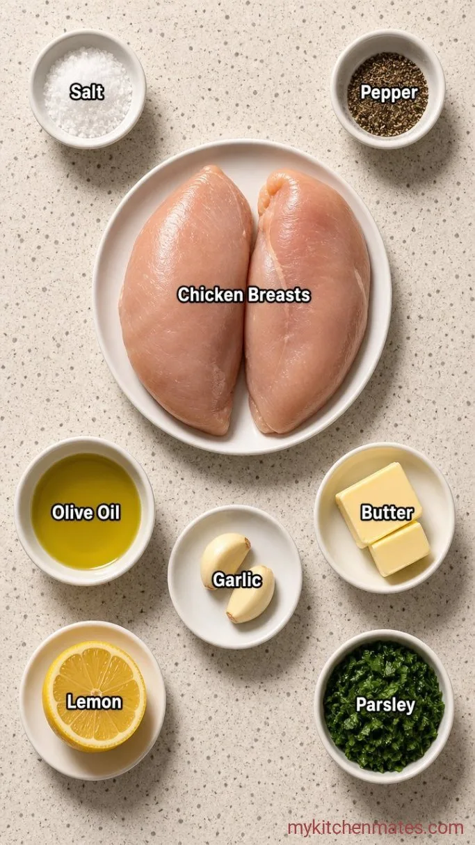 Juicy Sautéed Chicken Breast Ingredients
