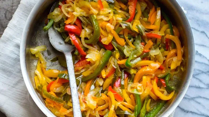 Food photo of Sautéed Peppers & Onions