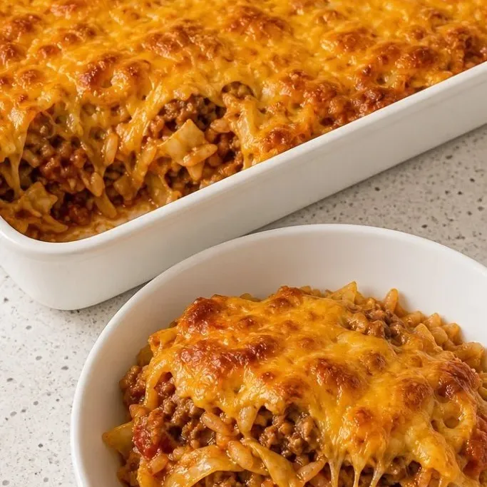 Savory Cabbage Beef Bake