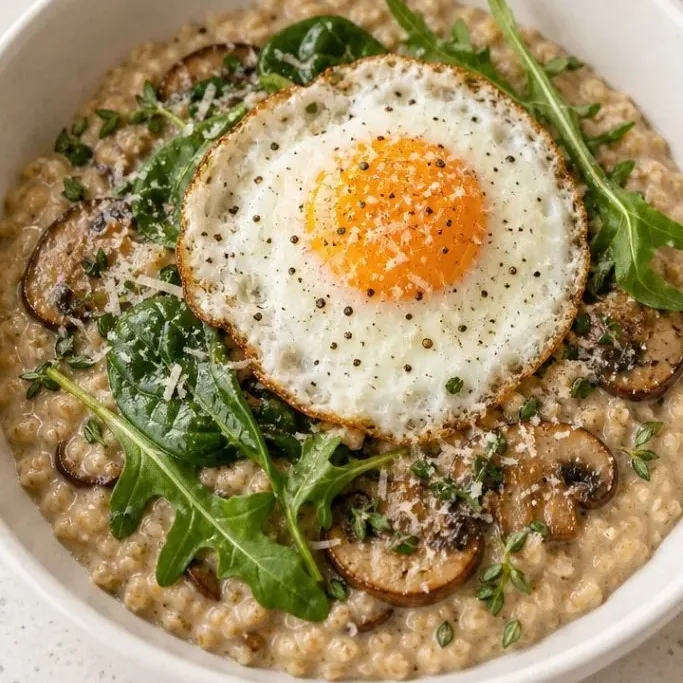 Savory Mushroom Parmesan Steel-Cut Oatmeal Savory Oatmeal Recipes