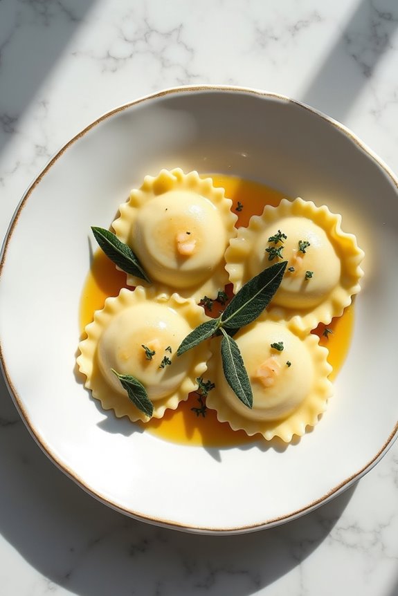 savory crab ravioli delight
