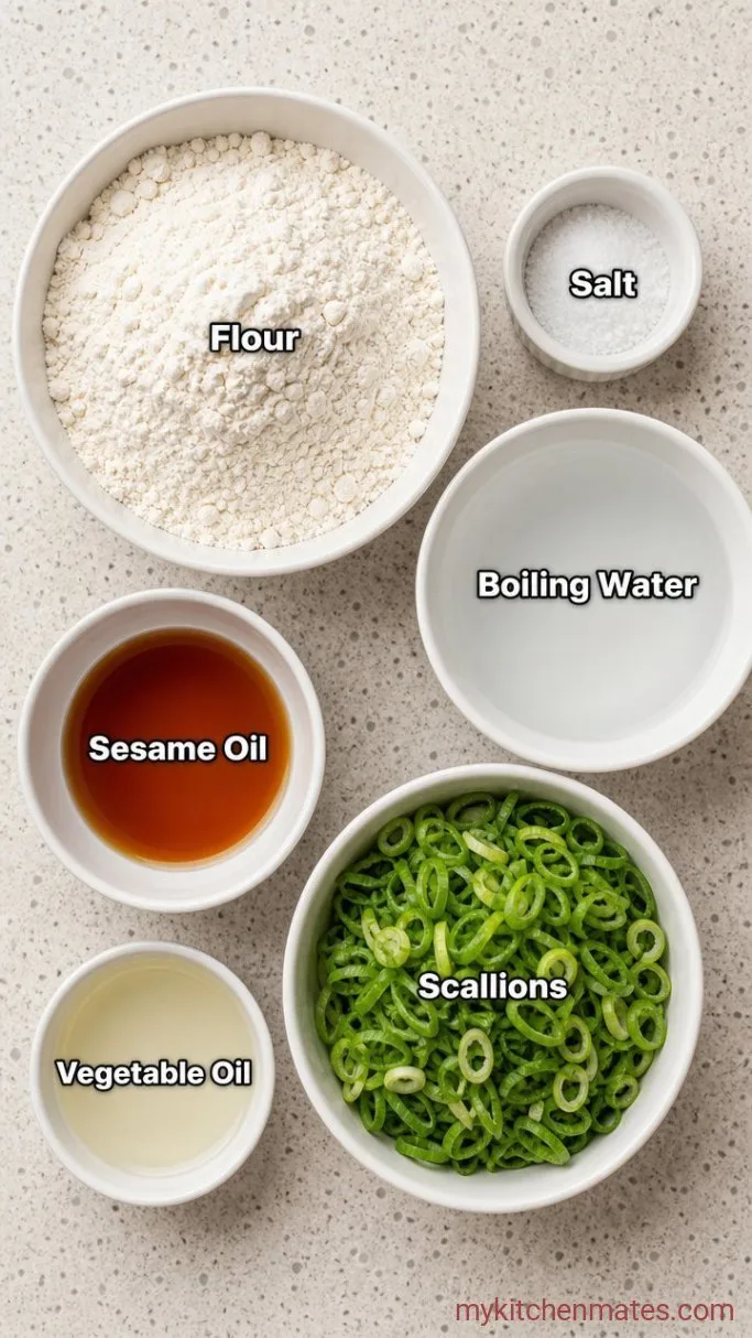 Crispy Scallion Pancakes in 25 Minutes Ingredients