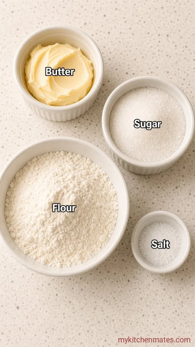 Buttery Scottish Shortbread Cookies Ingredients