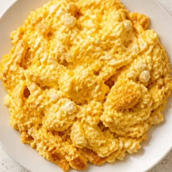 Creamy Scrambled Eggs with Cottage Cheese (5 Minutes) Scrambled Eggs With Cottage Cheese