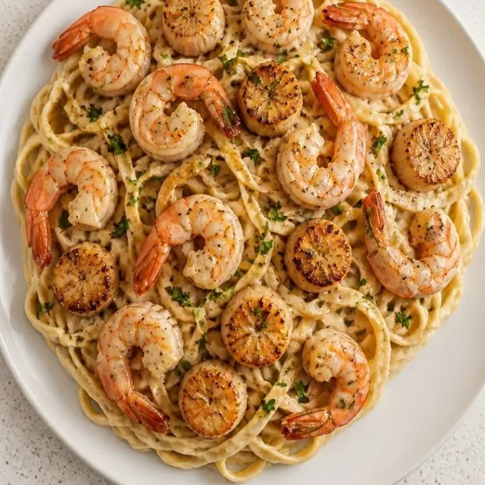 30-Minute Creamy Seafood Fettuccine Alfredo Seafood Fettuccine Alfredo