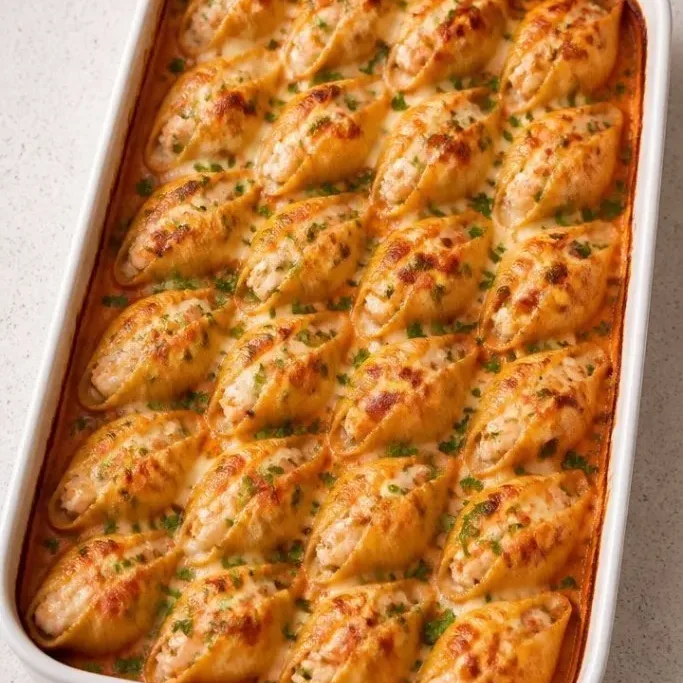 Creamy Seafood Stuffed Shells with Shrimp and Crab Seafood Stuffed Shells