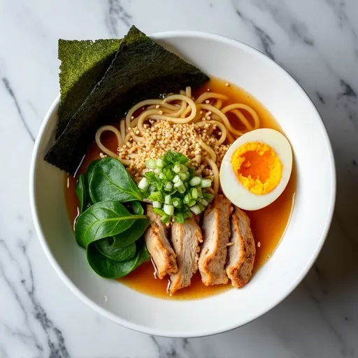 Sesame Ginger Chicken Clear Broth Ramen