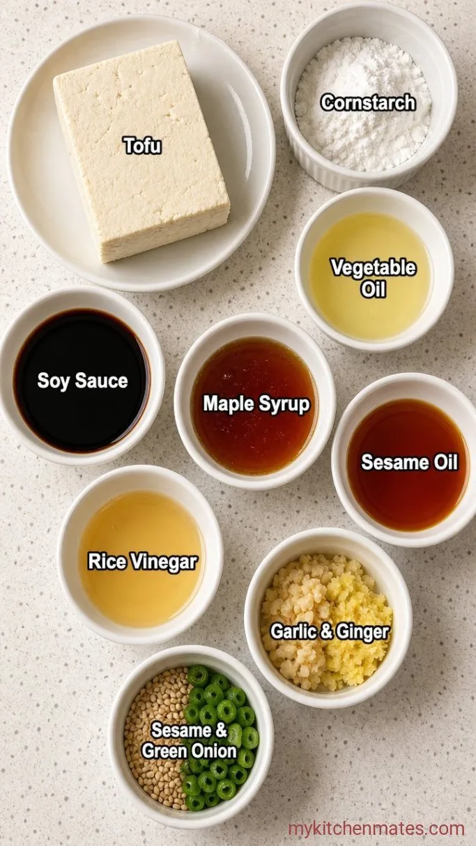 Crispy Sesame Tofu in 25 Minutes Ingredients