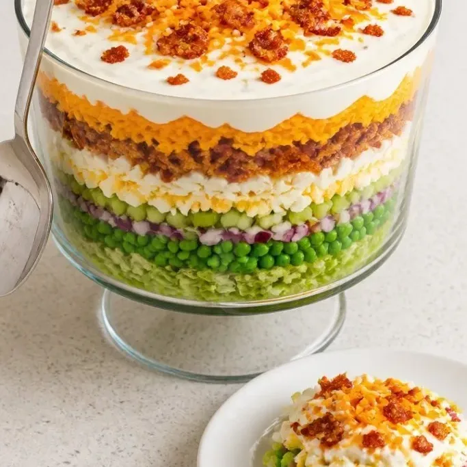 Make-Ahead Seven Layer Salad seven layer salad