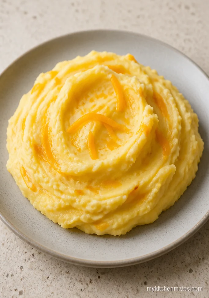 Sharp Cheddar Crockpot Mashed Potatoes