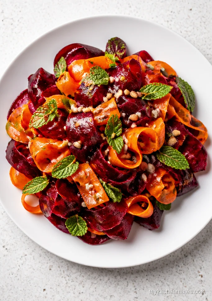 Shaved Beet and Carrot Ribbon Salad