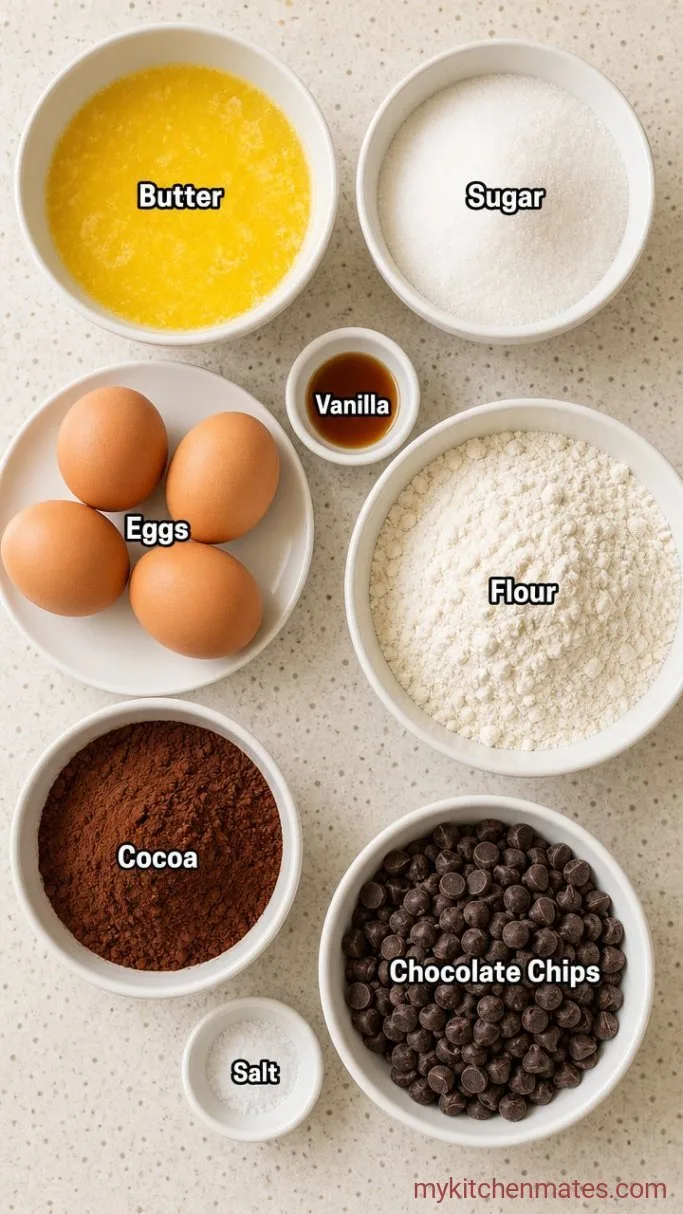 Big-Batch Fudgy Sheet Pan Brownies Ingredients