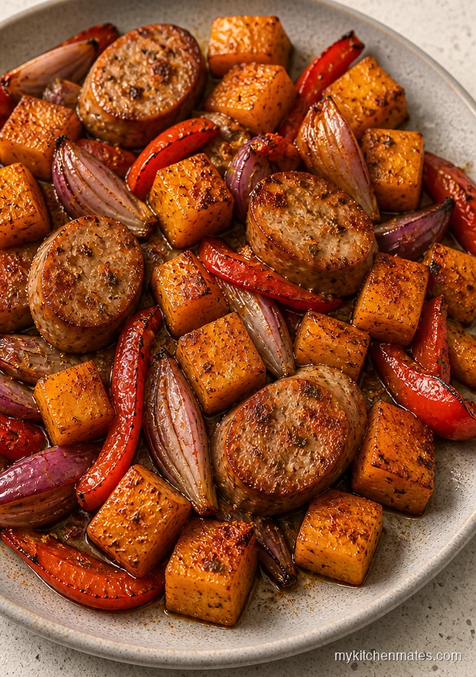Sheet Pan Butternut Squash and Chicken Sausage