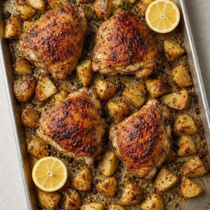 Sheet Pan Chicken And Potatoes