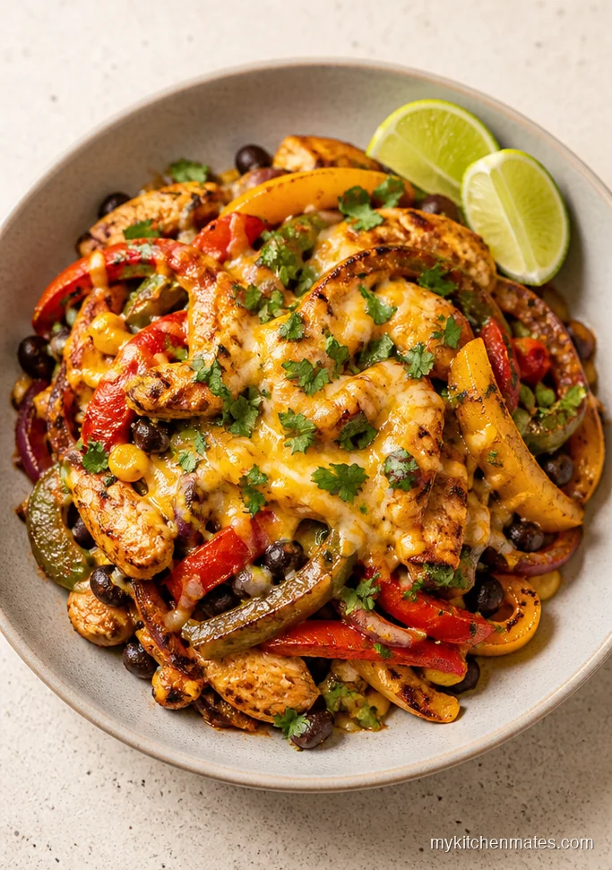 Sheet Pan Chicken Fajita Casserole