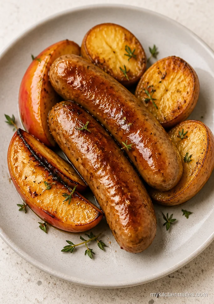 Sheet Pan Chicken Sausage with Honeycrisp Apples and Onions