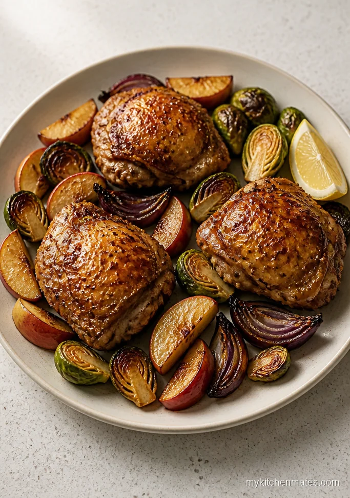 10 Cozy Healthy Fall Dinner Recipes You'll Actually Cook Sheet Pan Chicken with Apples and Sprouts