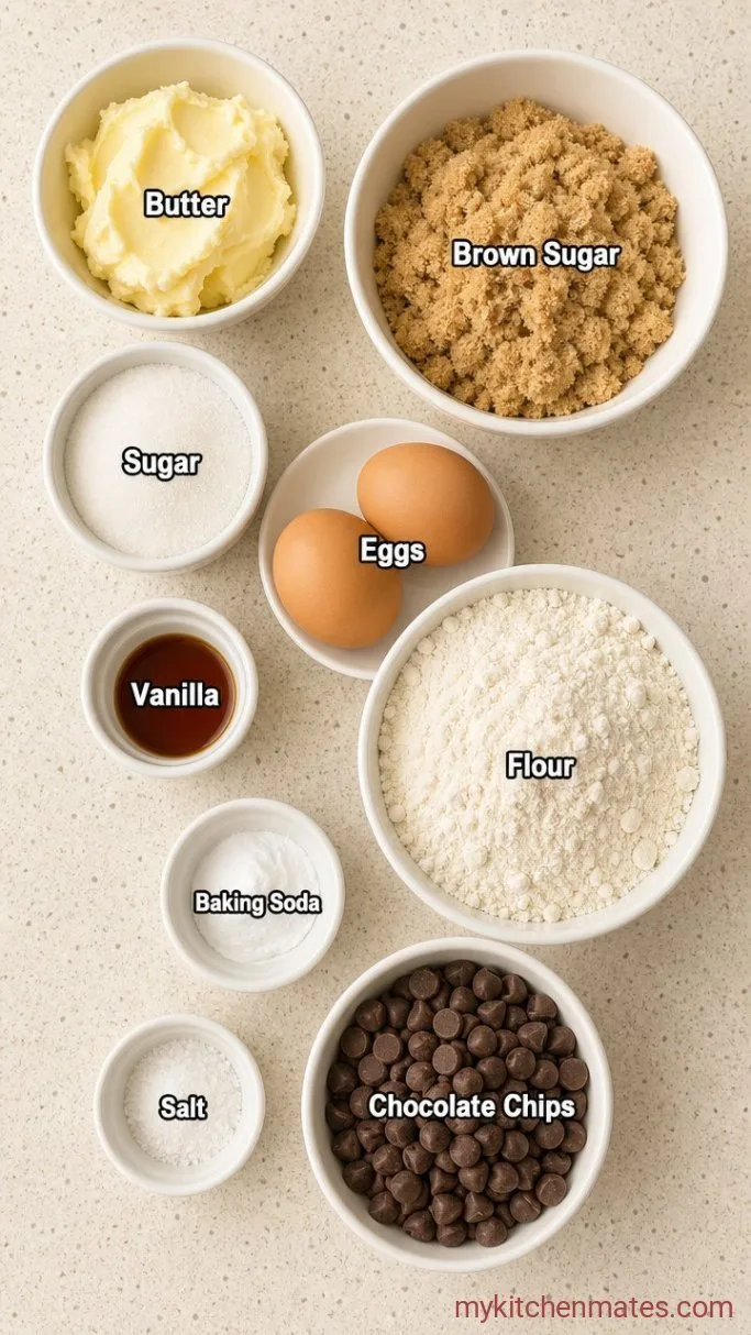Soft & Chewy Sheet Pan Cookie Cake Ingredients