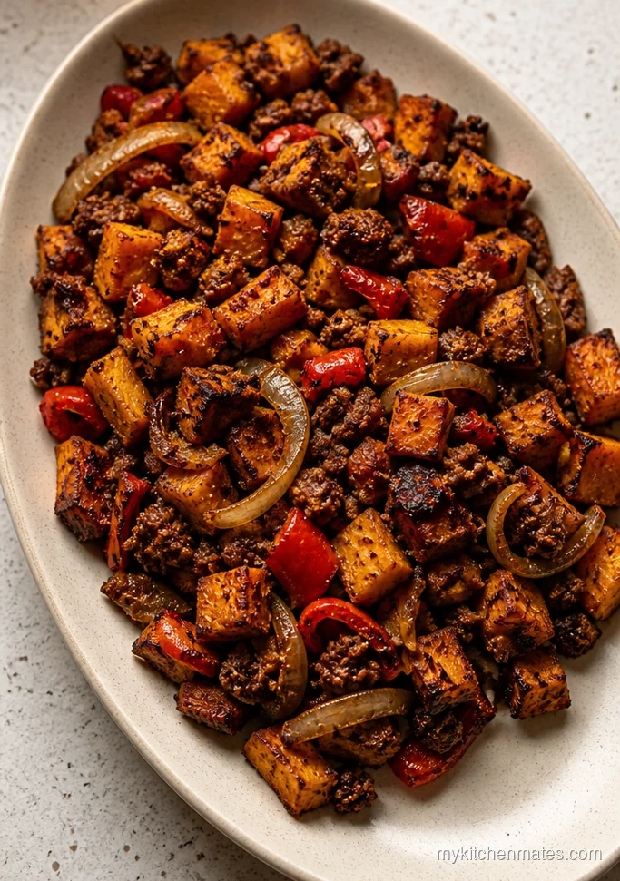 Sheet Pan Hamburger Sweet Potato Hash