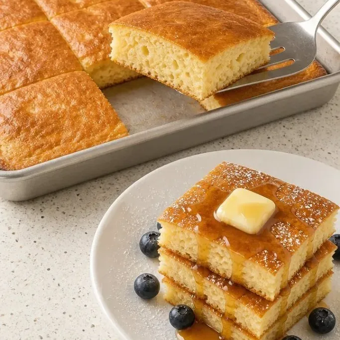 Fluffy Sheet Pan Pancakes (No Flipping Required) sheet pan pancakes_featured_aq4