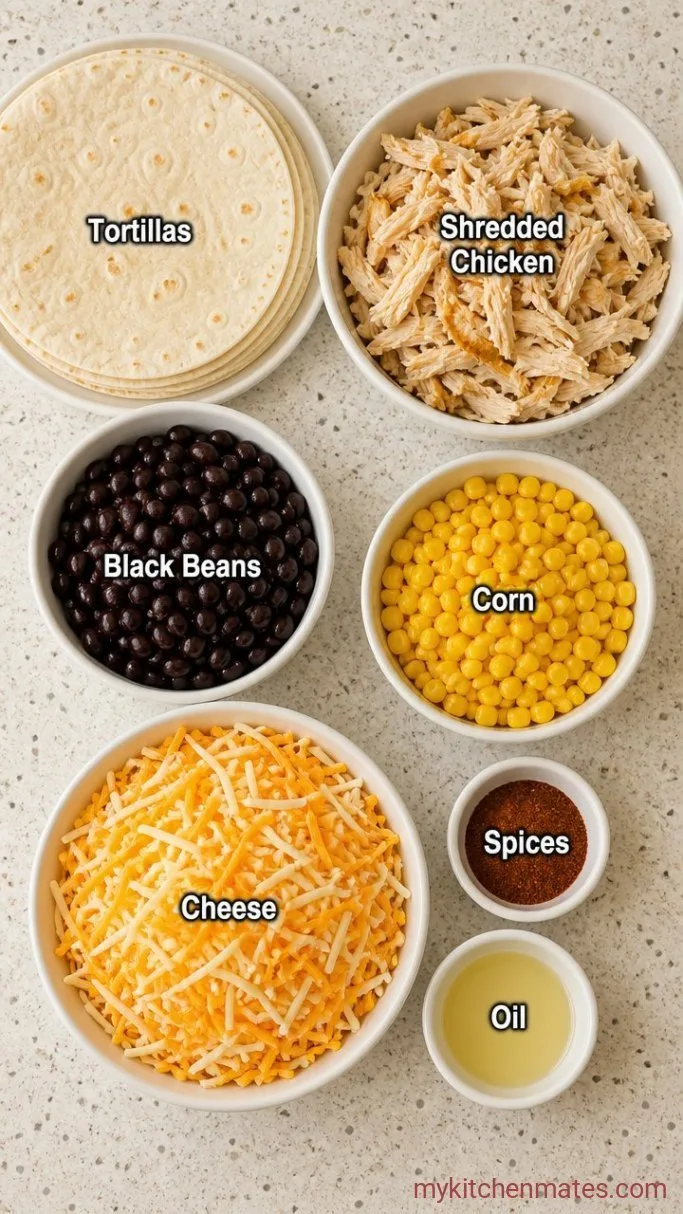 Crispy Sheet Pan Quesadillas (Made in One Go) Ingredients