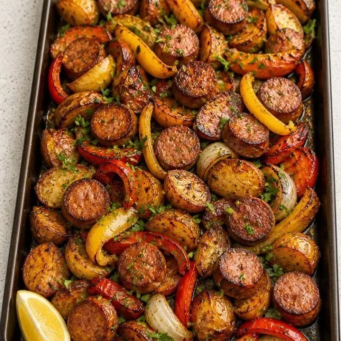Sheet Pan Sausage And Veggies