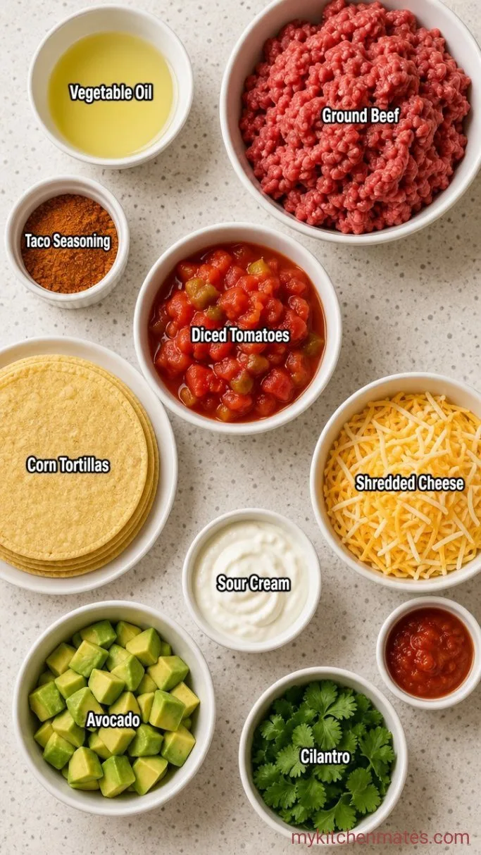 30-Minute Sheet Pan Taco Bake with Crispy Tortillas Ingredients