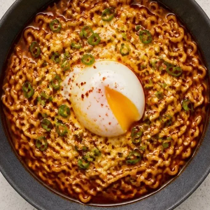 Quick Spicy Shin Ramen with Garlic and Egg Shin Ramen Recipe
