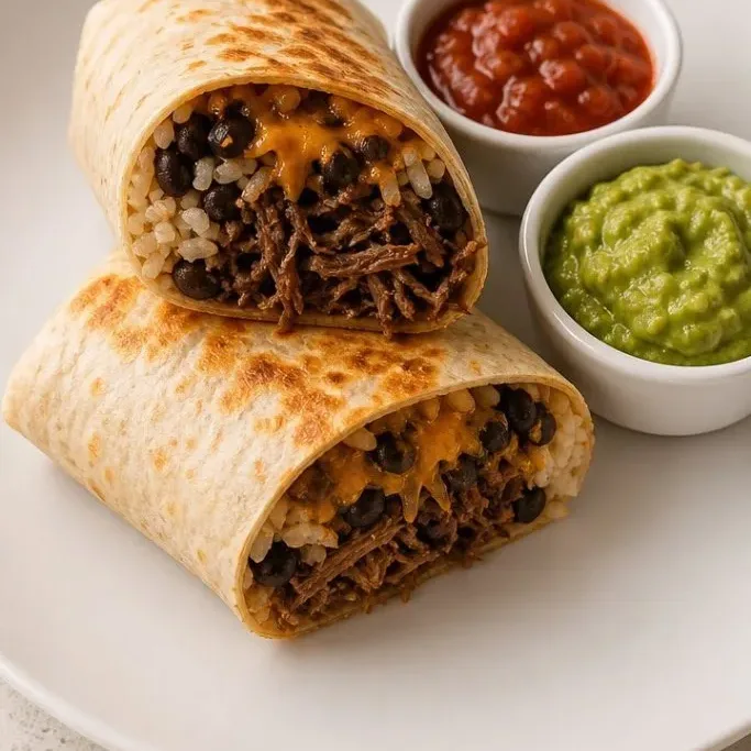 Slow-Cooker Shredded Beef Burritos Shredded Beef Burritos