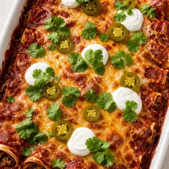 Shredded Beef Enchiladas