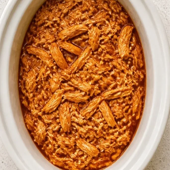 4-Ingredient Slow Cooker Shredded Buffalo Chicken Shredded Buffalo Chicken