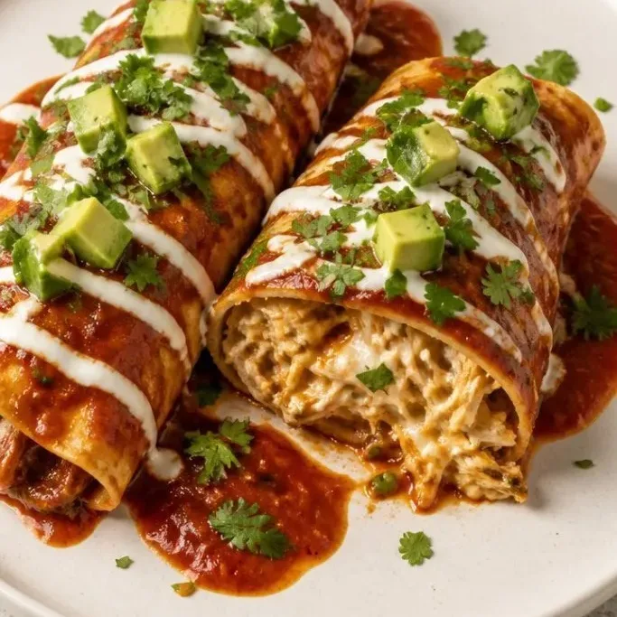 Shredded Chicken Enchiladas