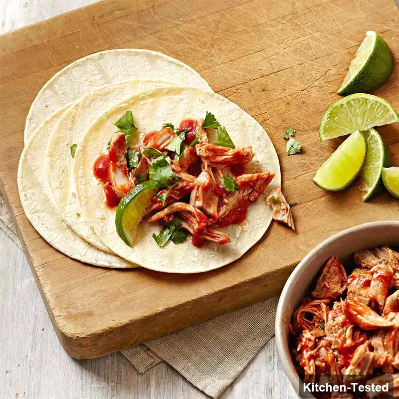 Slow Cooker Shredded Chicken Tacos shredded chicken tacos