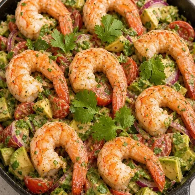 Quick Shrimp Avocado Salad (20 Minutes) shrimp avocado salad_featured_chy