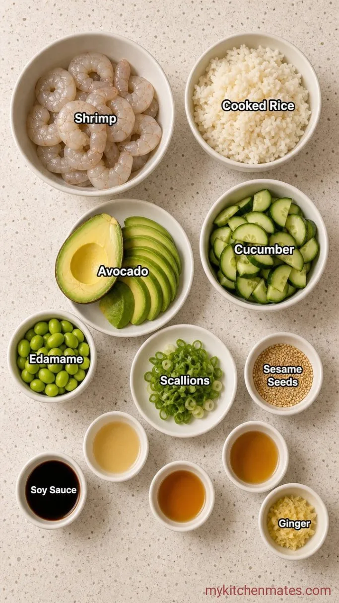 15-Minute Shrimp Rice Bowls Ingredients