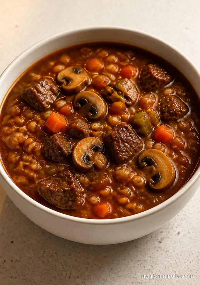 Sirloin Steak and Mushroom Soup